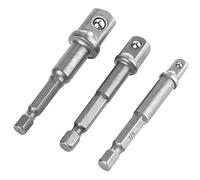 Acouto 3pcs /4 Hex Shank to /4 3/8 /2 Adapter for Power Drill Socket Wrench Power Drill and Has Hex Socket AdapterHex Adapter1/ Adapter1/ Shank AdapterHex to