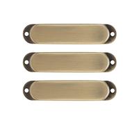 Acouto 3Pcs Electric Guitar Single Coil Pickup Cover Copper Instrument Accessory Set Kit Red Bronze Electric Guitar Single Coil Pickup CoverElectric CoverElectric (Bronze)