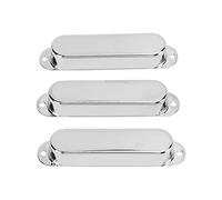 Acouto 3Pcs Electric Guitar Single Coil Pickup Cover Copper Instrument Accessory Set Kit Red Bronze Electric Guitar Single Coil Pickup CoverElectric CoverElectric (Silver)