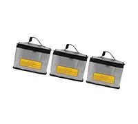 Acouto 3Pcs Lipo Battery Safe Bag Fireproof Explosionproof Large Capacity Storage with Zipper a Carrying Can You S Lipo Battery Safe BagLipo BagLipo Fireproof BagLarge