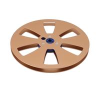 Acouto /4 7 Inch Empty Tape Reel 6 Hole Aluminum Alloy Open Reel Sound Tape Empty Disc for for Studer Opening Machine Parts Gold Convenient is This ReelOpen (Gold)
