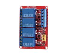 Acouto 4 Channel Optocoupler Relay Module Board, Single Board Computers High/Low Level Actuator 5V 12V 24V with Isolation Strong Drive, Flexible Voltage, for, (5V)