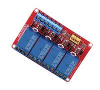 Acouto 4 Channel Optocoupler Relay Module Board, Single Board Computers High/Low Level Actuator 5V 12V 24V with Isolation Strong Drive, Flexible Voltage, for, (12V)