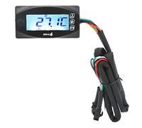Acouto 4 in Oil Temperature Time Voltage LCD Digital Display DC12V for Motorcycle M20x1.0 Temperature GaugeWater MeterOil GaugeMotorcycle (M14*1.5)