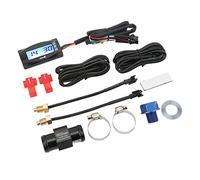 Acouto 4 in Oil Temperature Time Voltage LCD Digital Display DC12V for Motorcycle M20x1.0 Temperature GaugeWater MeterOil GaugeMotorcycle (M16*1.5)