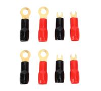 Acouto 4 Strip Spade Terminal Spade Fork Adapters Connectors Plugs Red Copper Crimp Connectors for Electronic Device Sound System and Rugged Conductiv 4 Strip TerminalSpade Fork