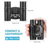 Acouto 40x22 Compact Lightweight Binoculars 2000M Mini Binoculars Folding Outdoor Telescope For Hiking Camping Travel Bird Watching View 2000 and Away Green
