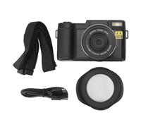 Acouto 48MP 4K HD Digital Camera Portable Auto Focus Beauty Vlogging Camera for Beginners ABS Material (Black)