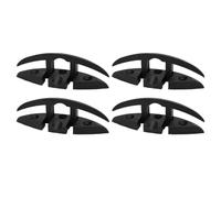 Acouto 4PCS Boat Folding Cleat 5in Nylon 3 Hole High Strength Black Flip Up Dock Cleat for Marine Yacht Without Installation S Accessories Boat Folding CleatMarine CleatFolding (Without Installation