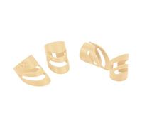 Acouto 4Pcs Guitar Finger Pick Fingertip Protector Instrument Accessory Set Kit For Bass BanjoWhite Will More Finger to For and Great Convenience the Tones Bright Guitar (Beige)