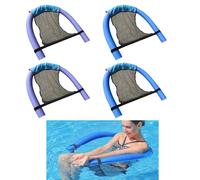 Acouto 4pcs Pool Noodle Chair Pool Sling Chair Noodle Seat U Shaped Floating Mesh Chairs on Soft the Mesh Level Take Soothing Seat Partially Another in ChairPool
