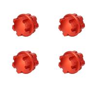Acouto 4PCS RC Wheel Hex Hub Aluminum Alloy 17mm RC Hub Nut Wheel Drive Hex Adapter with Pins for Car Upgrade Parts Red The Excellent Allowing The High Ensures (Red)