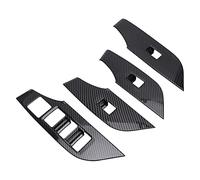 Acouto 4pcs Window Panel Trim Frame Carbon Fiber Decor Replacement for 2019-2021 Left the Panel Damage No Window TrimWindow Lifter CoverWindow FrameWindow Lifter