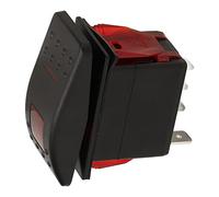 Acouto 4Pin Marine Rocker Switch IP65 SPDT ONOFFON Red Indicator Light 1224V for Speedboats Cockpits Such Cars 12-24V Yachts Mowers Switch Wide Motorcycles Boats Suitable