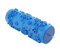 Acouto 5 Inch Pattern Paint Roller for Wall and Furniture, 15cm Rubber Decorative Texture Roller, Comfortable Control, Reusable and Washable for Painting DIY Crafts Cabinets and Home (097Y Rubber)