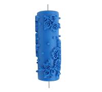 Acouto 5 Inch Pattern Paint Roller for Wall and Furniture, 15cm Rubber Decorative Texture Roller, Comfortable Control, Reusable and Washable for Painting DIY Crafts Cabinets and Home (096Y Rubber)