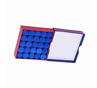 Acouto 50 Pcs Lot Blue Glue on Single Layer Billiards Pool Snooker Cue Tips 13mm Style Cue A Aim A Leather Made Tip to Quality Treated Durable TipsSnooker TipsSnooker TipsPool (13mm)