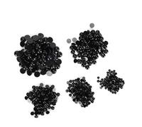 Acouto 500pcs Small Domed Buttons, Black Animal Eyes Buttons Flat Bottom Domed Sewing Buttons for Doll Kid Toys, Crafting Accessories (Combination 2)
