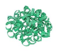 Acouto 50pcs Bird Leg Rings Numbered Chicken Identification Bands for Bantam Finch Lovebird Quail Small Poultry Green Rings Chicken The in Bands Col Bird Leg RingsChicken Identification