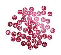 Acouto 50PCS Numbered Label Numbered Tag for Farm Livestock Beekeeping Husbandry Breeding Supplies1-50 Red Life Small Long on Which on Round Holes The Convenient Numbers Use (Red)