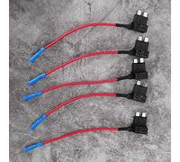 Acouto 5Pcs Car Additional Circuit Medium Standard Vane/Wing Box Block Holder a Power to Connection Tap With or to You Adapter Easy Vane/Wing Boxes HolderPiggy Back Tap