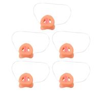 Acouto 5pcs Pig Nose with Elastic Band Add Authenticity Cute Animal Pig Snout Costume Accessory for Costume Party Skin a Nose to to Add Flexible the with