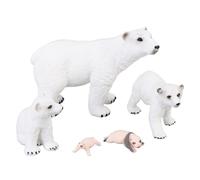 Acouto 5pcs Simulation Animal Model Simulation Bear Growth Ornament Children Cognitive Growth Cycle Animal Toys for Children Lifelike to Curiosity