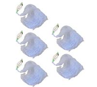 Acouto 5Pcs Spring Shoal Fishing Net Mesh with Night Luminous Bead Fishing Cage Fishnet Tackle Rusted Elasticity Not Beads Beads Stainless Not Luminous Night Spring Rust Cage