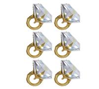 Acouto 6 Pcs Ring Balloon Aluminum Foil Spherical Ring Balloons Bridal Shower Wedding Engagement Decorative Rose Gold and Spherical Is Is To Quality Material (Gold)