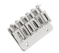 Acouto 6 String Guitar Fixed Saddle Bridge Hardtail Top Loader Iron Electric Guitar Saddle Bridge Replacement Gold Job of Sustaining Gu Fixed BridgeGuitar Hardtail (Silver)
