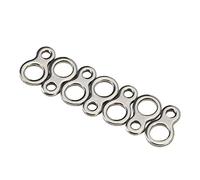 Acouto 60pcs Stainless Steel Fishing Figure 8 Jigging Rings Lure Tackle Accessories Which and Corrosive 2 Eyelets Double More Provide Unique to the 3 or Fishing Figure 8 Rin