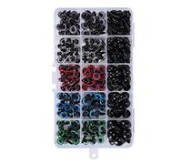 Acouto 640Pcs Plastic Eyes Noses Colorful with Wa P Doll Bear Stuffed Anim Toy Accessories Plastic Eyes NosesPlastic Noses Wit and an