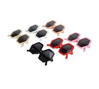 Acouto 6PCS Children's Sunglasses Colorful Polygonal Ultraviolet Proof Personalized Hexagonal Sunglasses Red White the Orange Each 6 DIFFERENT Pink and of Are in Children's