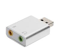Acouto 7 Channel Microphone USB External Sound Card USB to Toto 3 5 Mm Converter Headphone Adapter Use Speed e Sound AdapterAudio Adapter3 5 Mm ConverterAudio CardUSB
