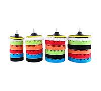Acouto 7Pcs 7 Sponge Polishing Waxing Buffing Pads Kit Compound Car Polisher Drill Adapter a Protective Hostile Car Polishing SpongeBuffer PadCar Polisher AccessoryBuffing SpongeWaxing