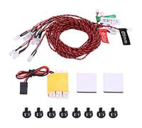Acouto 8 Led Lighting System Kit Simulation Flashing Lights for RC Airplane Helicopter 8 Leds and So on. Aircraft Night Time Flight Led Appropriate for Futaba/Jr/Ko / 2.4g Transmitter
