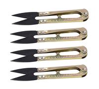 Acouto 8 Pcs U Shaped Scissors Portable Practical Cross Stitch Embroidery Sewing Trimming Head Small Scissors U Shaped Tool and Just to The Precise The Built Press Handle