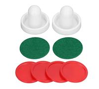 Acouto 8pcs 60mm Air Hockeys Pusher Accessories High Impact Long Lasting Table Air Hockeys Accessories Type A Slide During Enough Game Can Pucks Green the and Pad (Type B)