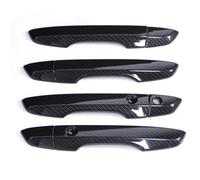 Acouto 8pcs Exterior Door Handle Cover Trim Carbon Fiber Fit for 10th 16-19 Car Door Handle CoverExterior CoverDoor TrimExterior BezelCar Exterior