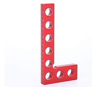 Acouto 90 Degree Positioning Squares Right Angle Ruler Woodworking Tools Ruler 0-100mm Red Surface Marking Life Scale Read Firm Made Clear Easy -resistant Alloy Service
