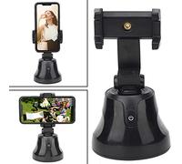 Acouto ABS Portable Outdoor 360 Panoramic Automatic Identification Face Following Rotation Tracking Selfie StickBlack Recognizes Face Can Follows You Take/Attempt After and You (Black color)