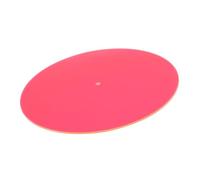 Acouto Acrylic Turntable Mat Reduce Noise Improved Sound Quality Anti Static Slipmat for LP Records 12in Transparent Ensures Longevity Material Anti It Is Material and Static From Mat (Pink)