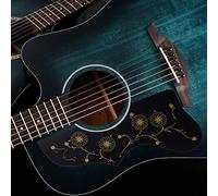 Acouto Adhensive Right Hand Folk Guitar Protecting Pickguard Accessories Long Service Beautif Guitar PickguardPVC PickguardFolk PickguardFolk (black pattern)