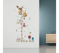 Acouto Adhesive Children's Height -Chart -Chart Wall Sticking Sweet Elefant Löwendesign for Baby Kindergarten and Self Adhesive and Removable Ideal for Bedrooms and Living Room
