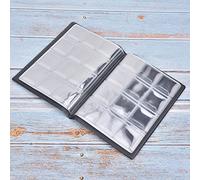 Acouto Album Book Holder Collectors 120 Coins Mini Album Book Holder, Small Size, 10 Pages, Compact Storage for Numismatist, Red with Blue Colors (Blue)