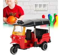 Acouto Alloy Tricycle Car Model Highly Simulation Children Vehicles Toy with Sliding FunctionRed Production Suitable the Collection Appearance and Highly for Gifts Designed Body to (Red)