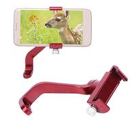 Acouto Aluminum Alloy Bike Motorcycle Mobile Phone Holder Rearview Mirror Mount Bracketred and stable. Firm Not Clamping Middle Lightweight stable. Phone Side Suitable cycling. Using (Red)