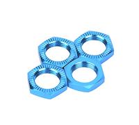 Acouto Aluminum Alloy M12 Wheel Nuts, 4pcs 17mm Hex Nuts, Increase Wheel Hub Grip for 1/8 RC Car Accessories (Blue)