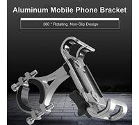Acouto Aluminum Alloy Mobile Phone Bracket Mountain Bike/Electromobile/Motorbike Phone Navigation Bracket Prevent Two Treatment One Rotation Wear-resistant Aluminium Designs with (Rotatable)
