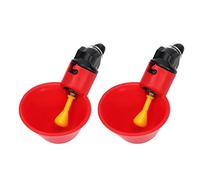 Acouto Automatic Chicken Waterer Cups Safe Poultry Feeder Kit for Chicken Bird Quail Drinker Material Safe Low Pr Automatic Waterer CupsChicken FeederPoultry Feeder KitChicken